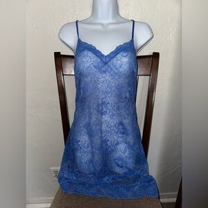Victoria's Secret Periwinkle Blue Lace Chemise